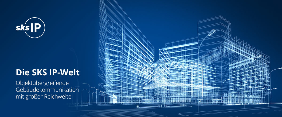 Header IP Welt in blau mit Gebäude 